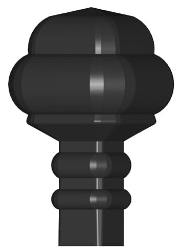 Διακοσμητικό τελείωμα σιδήρου διαστάσεων 80Χ130ΜΜ