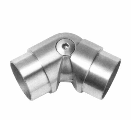 Καμπύλη 90ο ρυθμιζόμενη με υποδοχή (κωδικός: INOX 002)