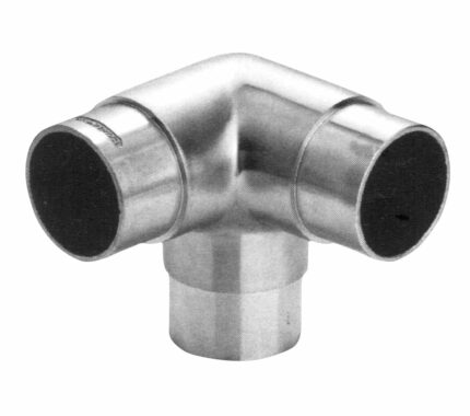 Καμπύλη 90o με ροζέτα λαιμό (κωδικός: INOX 004)