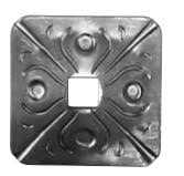 Διακοσμητική λαπάτσα-ροζέτα διαστάσεων 75Χ75 mm με υποδοχή 12Χ12 mm (κωδικός: 421-01915)