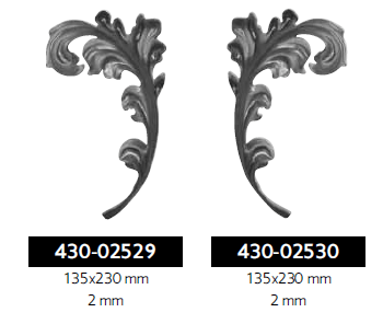 φυλλαράκι από λαμαρίνα (κωδικοί: 430-02529 και 430-02530)
